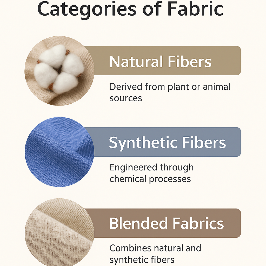 categories of fabric india infographic.