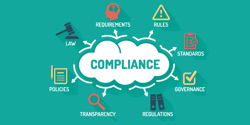 Compliance rules and regulations infographic