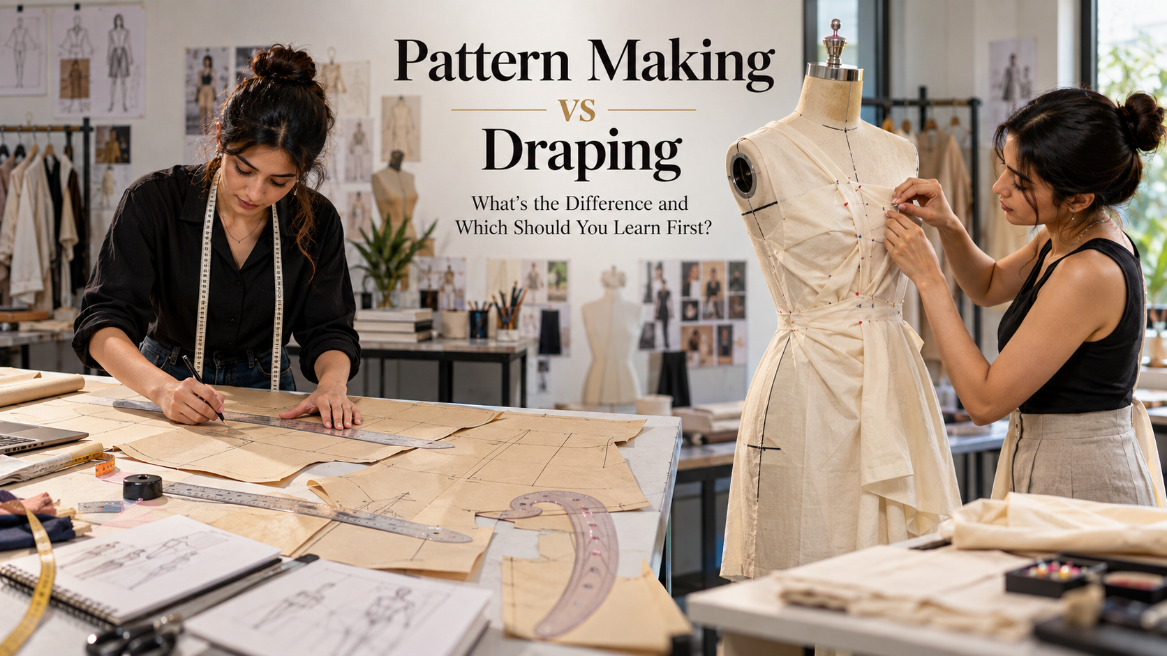 Pattern Making vs Draping: What’s the Difference and Which Should You Learn First?